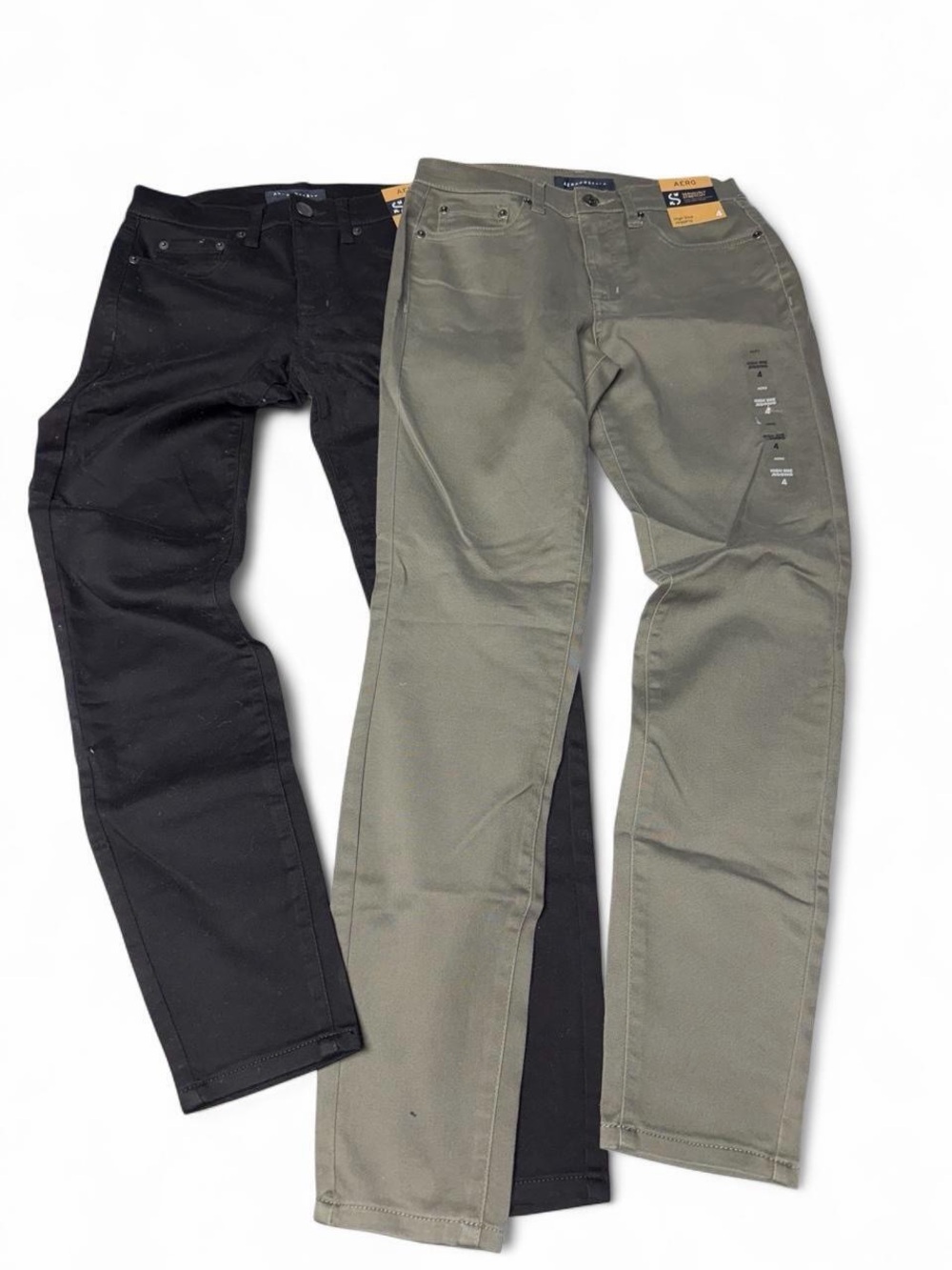 Aeropostale High Rise Jeggings Lot of 2 NWT Size 4R Black Olive